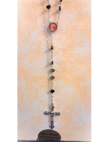 Rosario/corona cuori ematite